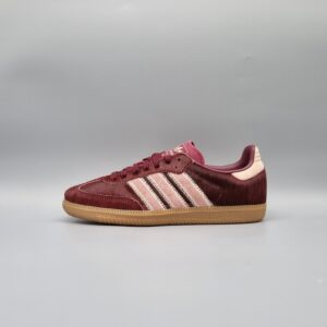 adidas Samba OG Maroon Sand Strata Pony (Women's)