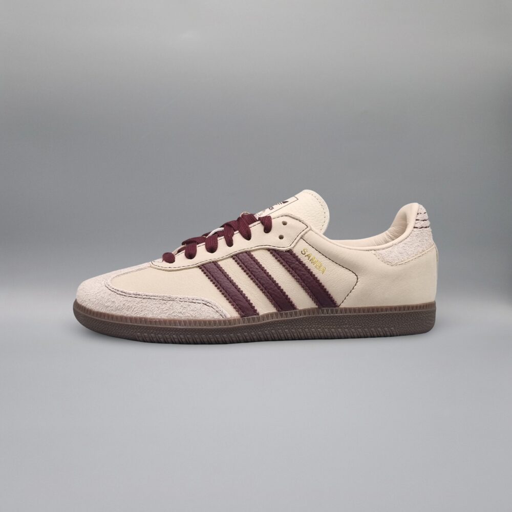 adidas Samba OG Wonder White Maroon (Womens)