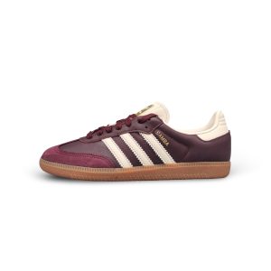 adidas Samba OG Maroon Gold Metallic (Womens)