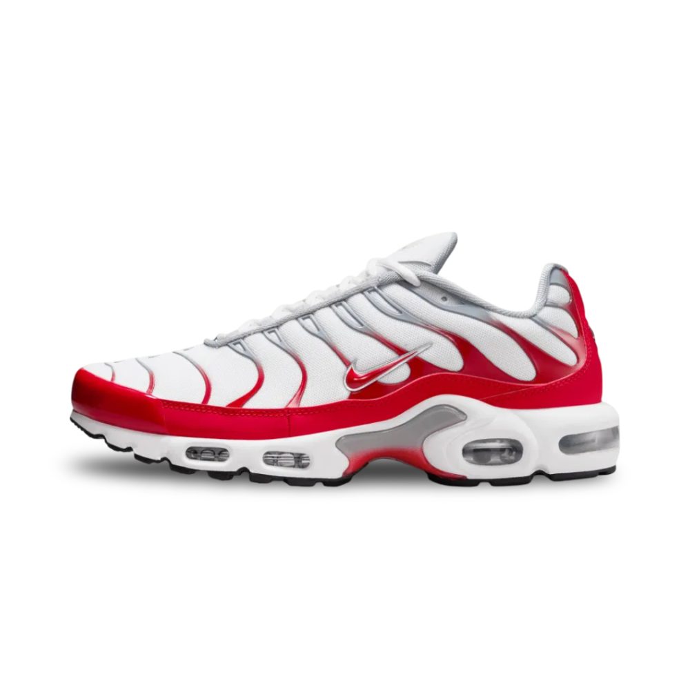 Nike Air Max Plus White University Red Wolf Grey