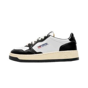 Autry Medalist Leather Low Black White